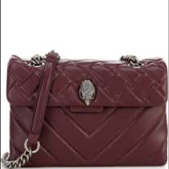 Striking dark Berry Kurt Geiger London Kensington large bag NEW - Picture 2 of 13